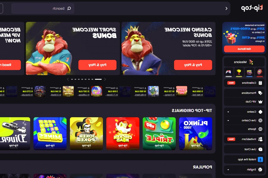 Tip Top Casino No Deposit Bonus: Krijg Gratis Speeltegoed